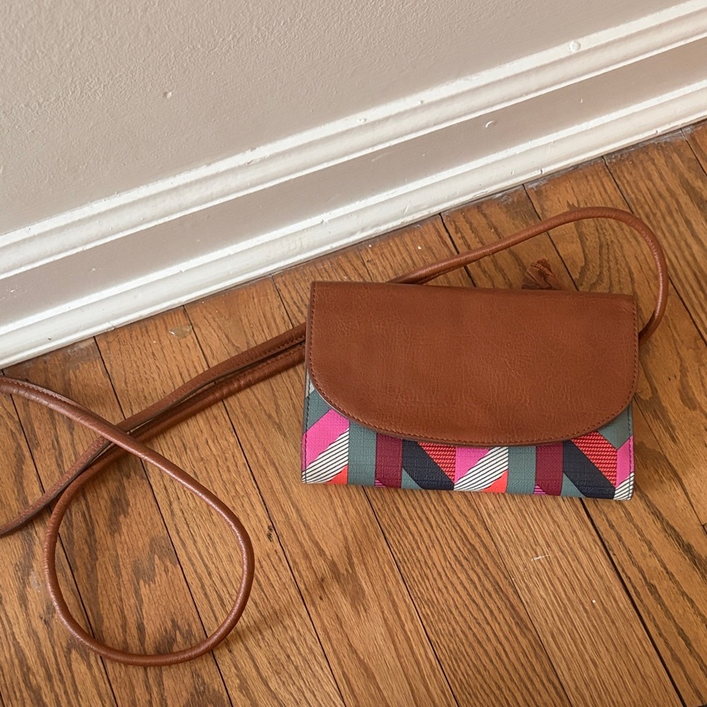 Fossil Stylish Brown and Pink Women's Crossbody Bag